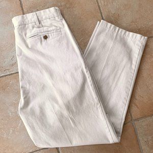 Mens LL Bean Khakis Natural Fit Pants in Cream